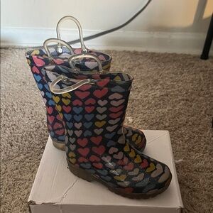 Colorful Heart Pattern Children's Rain Boots
